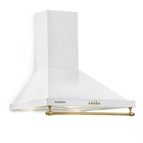 Klarstein – Hotte aspirante décorative 60cm 610 m³/h 165 W – Éclairage LED – Classe A – Cheminée réglable – Pour cuisine moderne