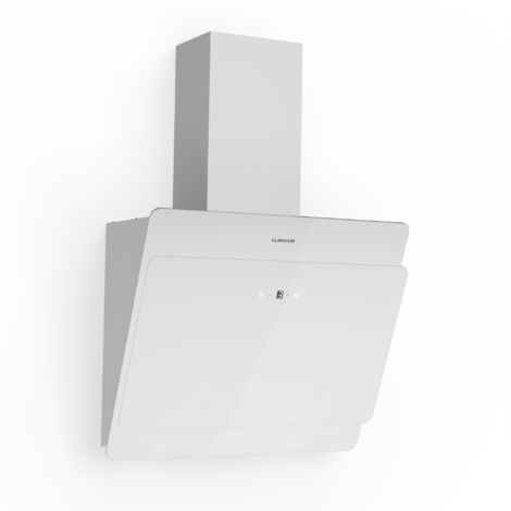 Klarstein – Hotte aspirante décorative 60cm – Débit d'air 607m³/h – Acier inoxydable et verre – Éclairage LED – Silencieuse avec évacuation