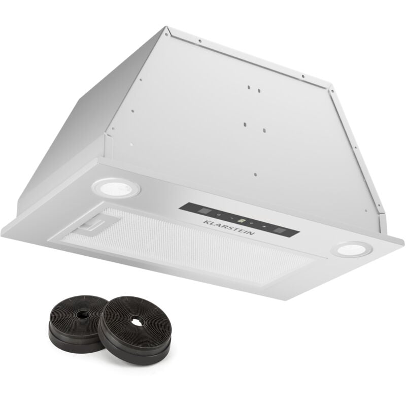 Klarstein - Hotte Aspirante Encastrable 52 cm Hotte Aspirante Silencieuse Hotte de Cuisine avec Lampes led Débit d'Air Puissant 439 m³/h Minuterie