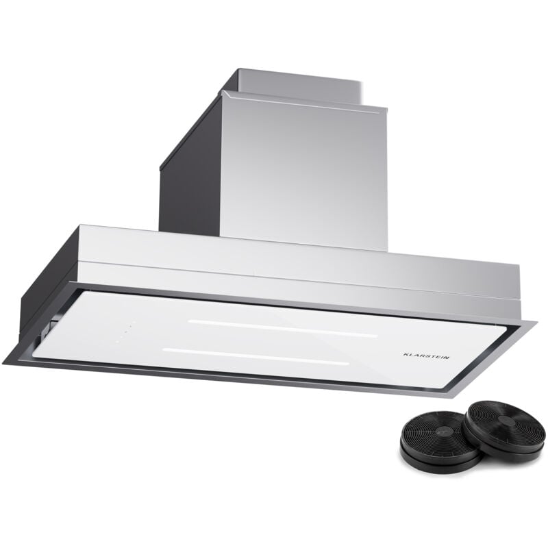 Klarstein - hotte aspirante, Hotte d'extraction avec filtre en aluminium compatible lave-vaisselle, évacuation d'air silencieuse, débit d'air de 410