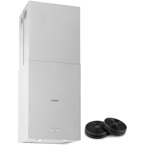 Klarstein – Hotte aspirante ilot 624m³/h – Classe A – Éclairage LED – Acier inoxydable – Installation rapide et facile