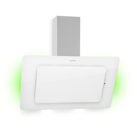 Klarstein – Hotte aspirante inclinée 60cm – Débit d'air 595m³/h – Éclairage LED – Écran tactile – Silencieuse 63dB – Convertible en mode recirculation