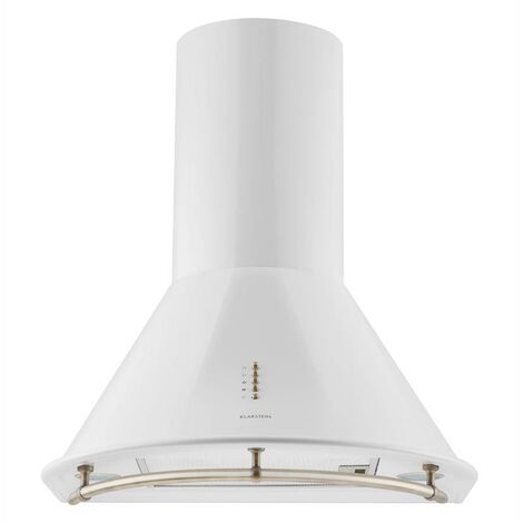 Klarstein – Hotte aspirante rétro inox 60cm 610 m³/h – Classe A – Cheminée télescopique – Éclairage LED – Entretien facile