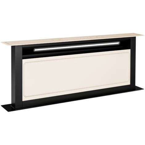 Klarstein – Hotte de plan de travail silencieuse 52 dB – Débit d'air 720 m³/h – Écran tactile – Filtres lavables – A++ énergie efficace – Crème
