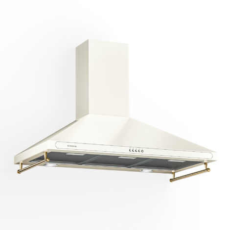 Klarstein – Hotte décorative 90 cm – Débit d'air 645 m³/h – 3 modes de ventilation – Filtres en aluminium lavables – Éclairage LED intégré
