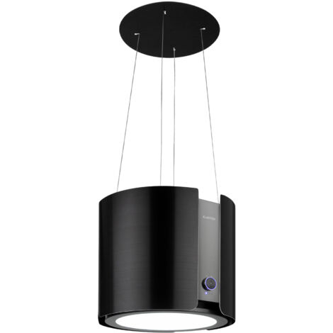 Klarstein – Hotte îlot 45 cm – Débit d'air 402 m³/h – Éclairage LED – Acier inoxydable – Classe d'efficacité énergétique C