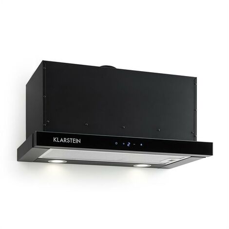 Klarstein – Hotte murale escamotable 60cm – Aspiration 610m³/h – Classe A – Éclairage LED – Filtres à graisse lavables