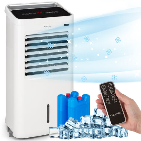 Klarstein IceWind Climatizador evaporativo 4 en 1 de 222 m³/h y 36,5 W Temporizador Mando a distancia Blanco