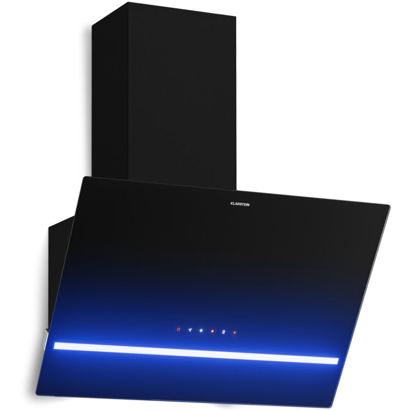 Klarstein Illuminosa Hotte Aspirante 60 cm - Hotte Décorative Inclinée,