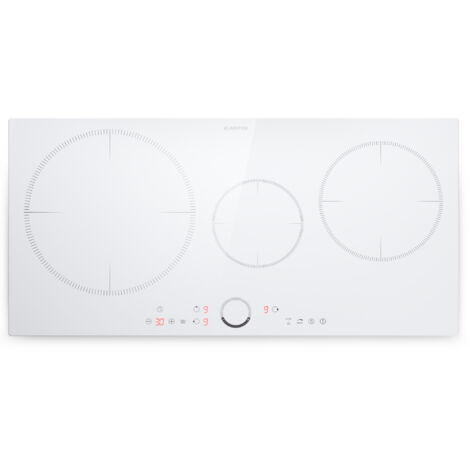 Klarstein induction hob 3 plates, built-in induction hob with 3 hobs, 7000 watt induction hob, induction hob with touch control panel & timer, efficient electric induction hob