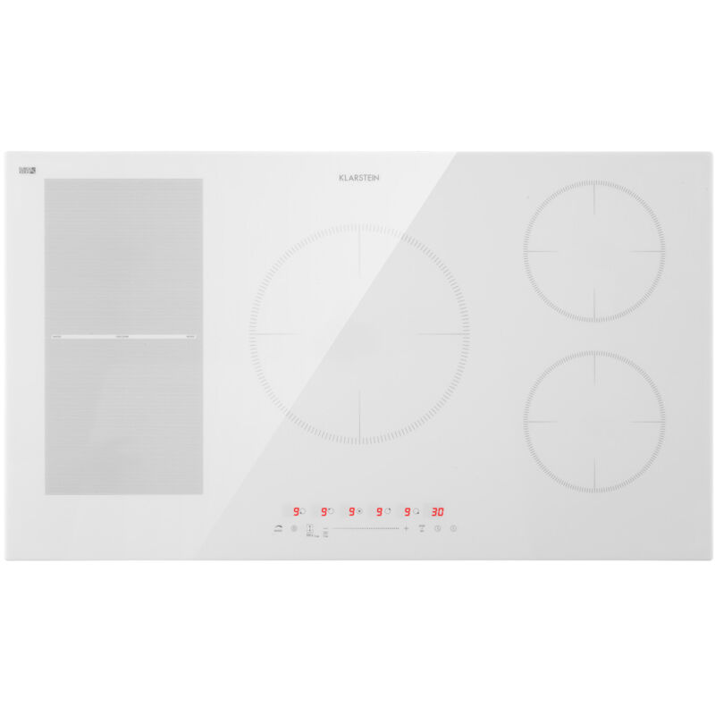 Klarstein - Induction Hob, 9000w Electric Hob Induction Cooker, 5 Ring Electric Pan Hob, Built-in Table Top Cookers W/ 5 Hobs, Touch Control,