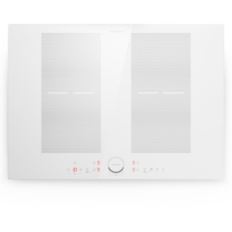 Klarstein - induction hob, glass ceramic hob, 7000W induction hob with 4 plates, built-in induction hob with touch display and timer, modern hobs