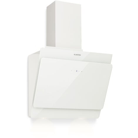 Klarstein Klarstein Aurica 60 - Cappa aspirante, 60 cm, 600 m³/h, LED, Touch, vetro, bianco