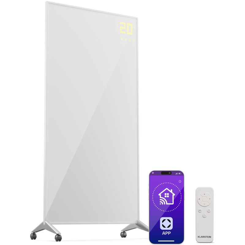 Wonderwall Smart Bornholm Infrarotheizung 60x120cm App 1200W 1200 W Weiß