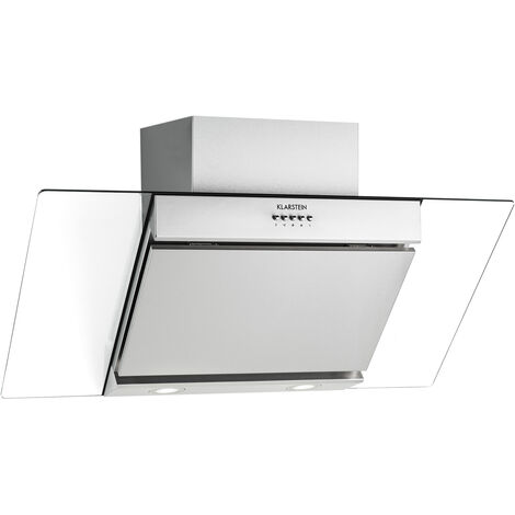 Klarstein Klarstein Zola 90 - Cappa aspirante, 210 W, 607 m³/h, canna in 2 pezzi, acciaio inox 304