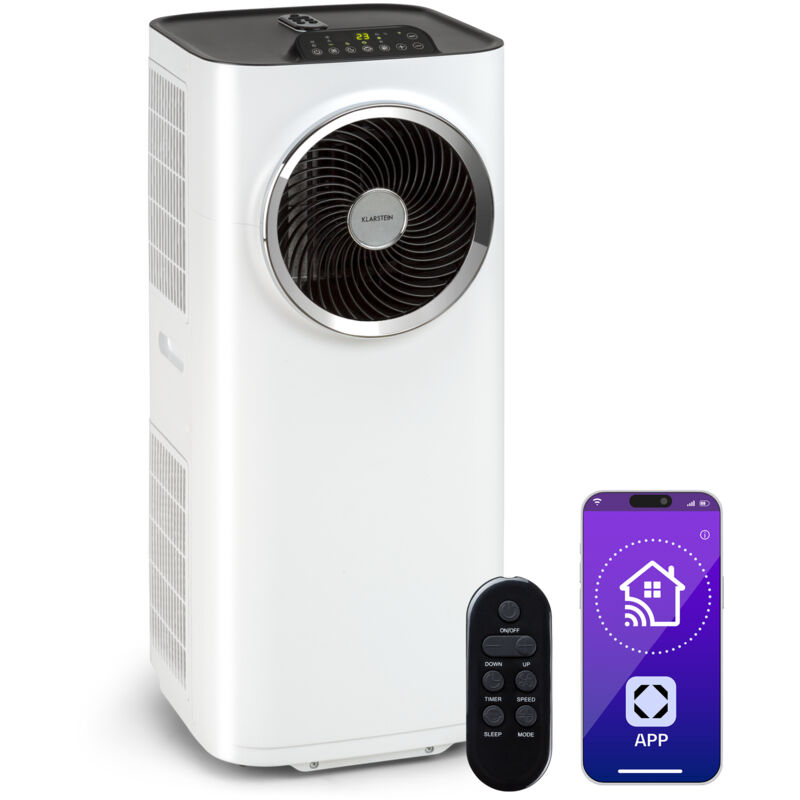 Klarstein - Climatiseur mobile Climatiseur Mobile Silencieux 10K btu Blanc Classe a