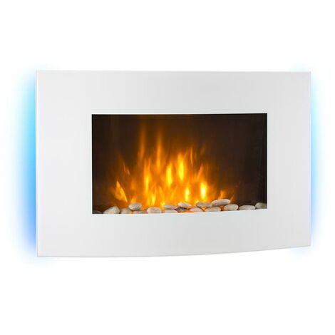 Klarstein Lausanne Cheminée électrique 1000W / 2000W télécommande - blanche