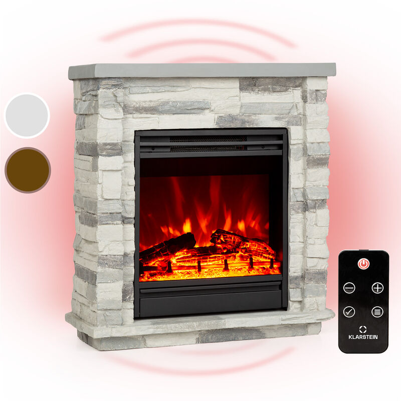 

Chimenea eléctrica Lienz 1800W piedra decorativa de Polystone Mando a distancia