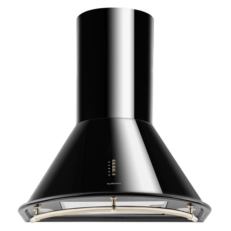 Klarstein Lumio Neo hotte aspirante rétro en inox 60 cm 610 m³/h classe A - noir