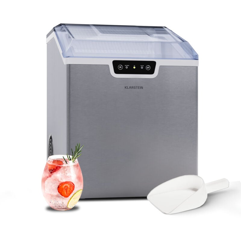 Klarstein - Machine a Glacons, Machine à Glacons pour la Maison, Machine a Glacon 3,2 litres, Fonctionnement Rapide, Ice Maker 18kg de Glace, Petits