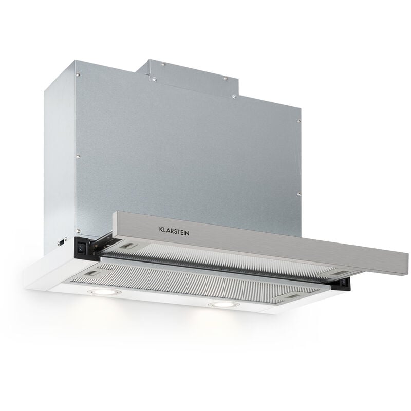 Klarstein - Mariana 60 hotte plate 500 m³/h évacuation d'air LED blanche