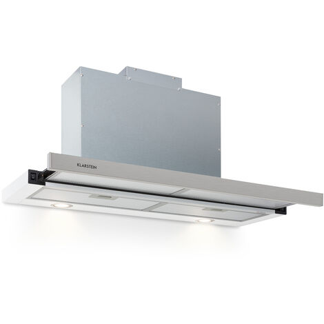 Klarstein Mariana 90 Cappa a Schermo Piatto 500 m³/h di Scarico LED bianco