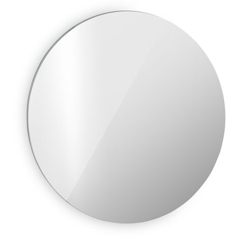Klarstein Marvel Mirror Infrarotheizung 300W Wochentimer IP54 Spiegel rund - natur