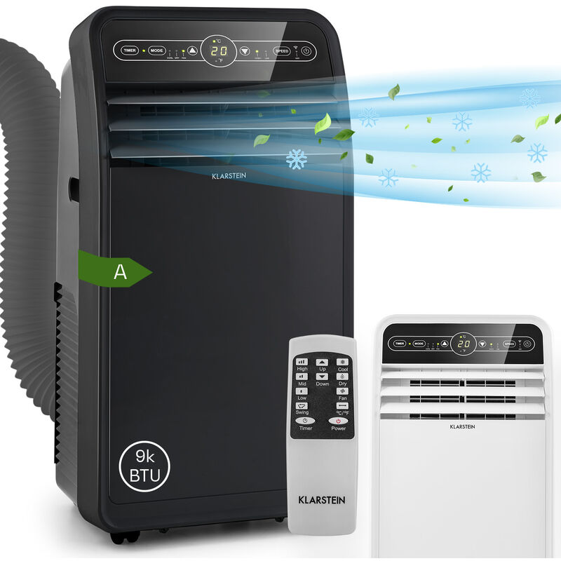 

Klarstein Metrobreeze 9 New York City Aire acondicionado portátil 9.000 BTU/2,6 kW color negro