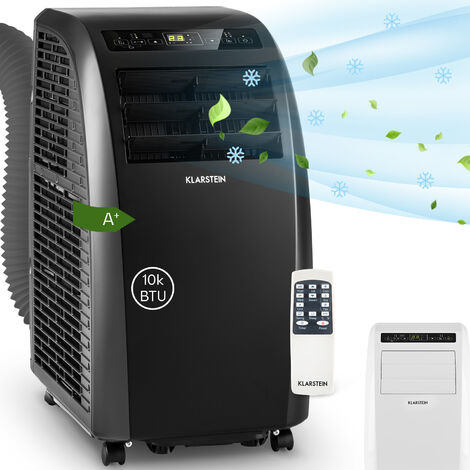 Klarstein Metrobreeze Rom Climatiseur mobile 10000 BTU/3,0 kW CEE A+ noir
