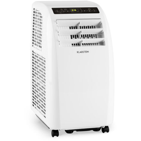 KLARSTEIN Metrobreeze Rom - Climatiseur Mobile, Ventilateur, Température Entre 18 et 30°C, Minuterie, Puissance 10000 BTU, Trois Vitesses, Classe énergétique A+ - Blanc Mat