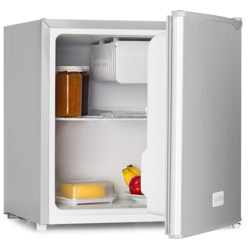 Klarstein - Mini Bar, Mini réfrigérateur, 46 l, 47 x 49,5 x 44,4 cm, silencieux, clayette, compartiment de rangement dans la porte, 1 casier à