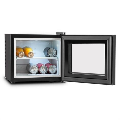 Klarstein Mini Frigo de Chambre de 10L pour Snacks et Boissons, Petit Frigo Top Silencieux, Mini Bar, Petit Réfrigérateur Camping, Mini Frigo Cosmetique, Refrigerateur avec Étagères Réglables, 12-18°C