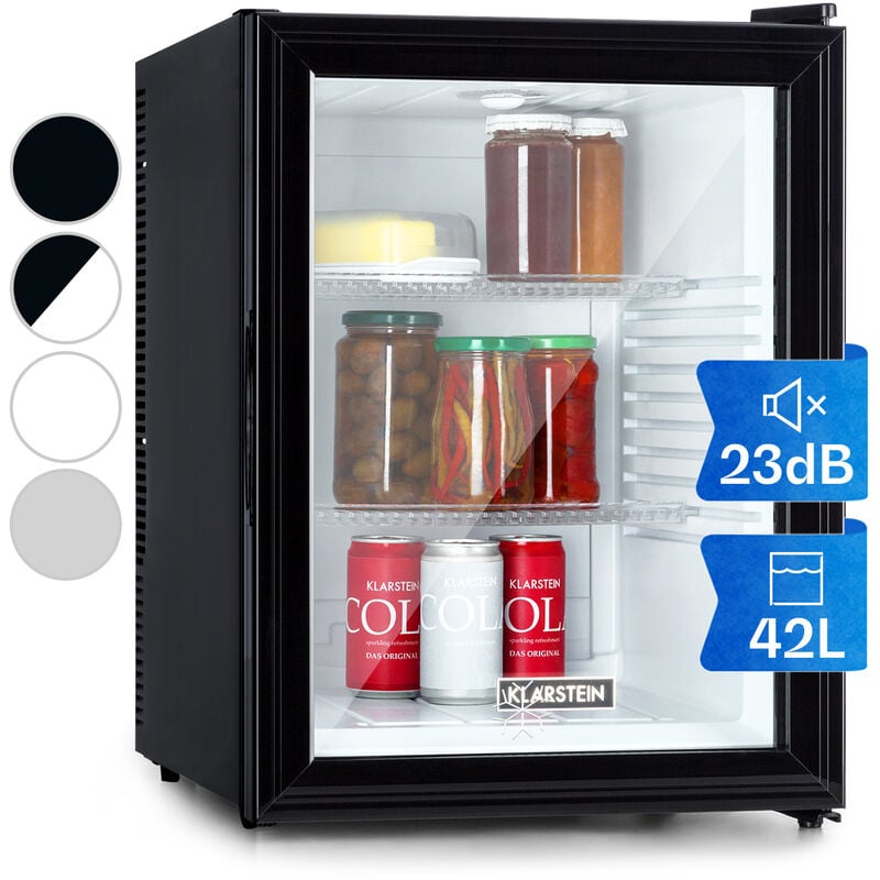 Klarstein - Mini Frigo de Chambre de 42L pour Snacks et Boissons, Petit Frigo Top Silencieux, Mini Bar, Petit Réfrigérateur Camping, Mini Frigo