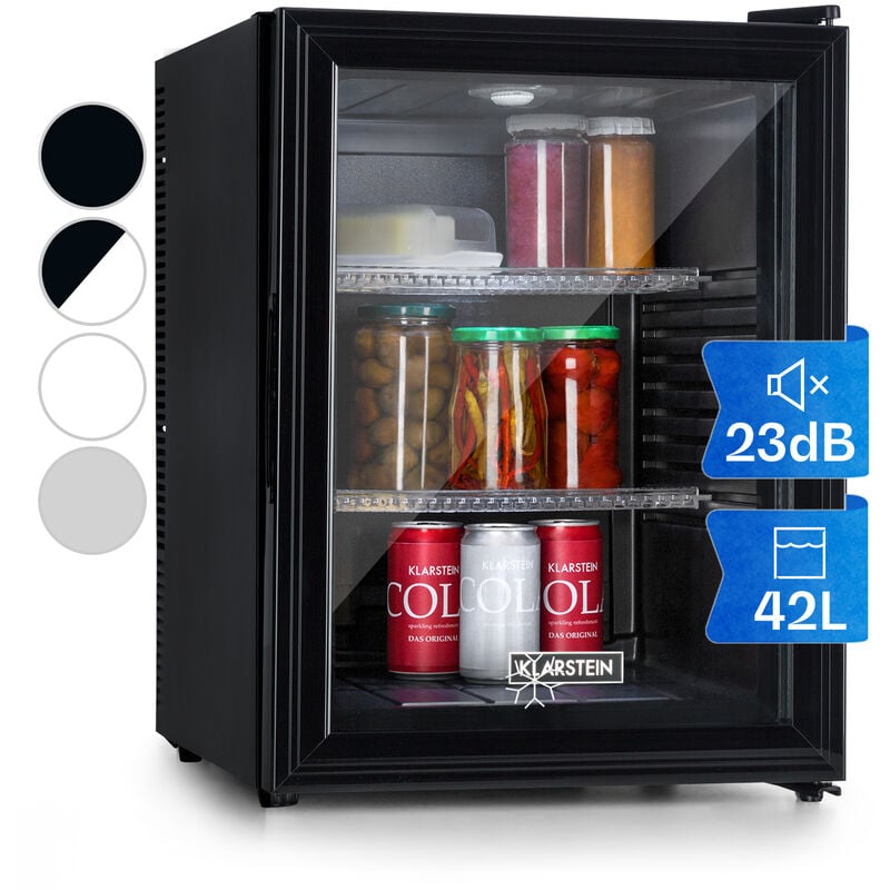 Klarstein - Mini Frigo de Chambre de 42L pour Snacks et Boissons, Petit Frigo Top Silencieux, Mini Bar, Petit Réfrigérateur Camping, Mini Frigo
