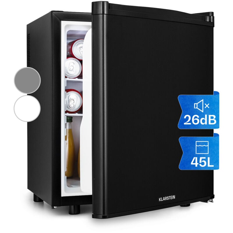Klarstein - Mini Frigo de Chambre de 45L pour Boissons et Bieres, Petit Frigo Silencieux, Mini Bar Intérieur/Ext, Petit Refrigerateur Camping,
