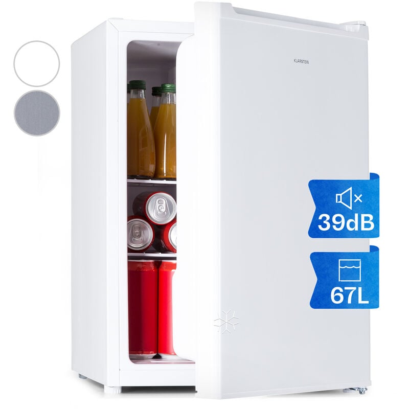 Klarstein - Mini Frigo de Chambre de 67L pour Boissons et Bieres, Petit Frigo Silencieux, Mini Bar Intérieur/Ext, Petit Refrigerateur Camping,