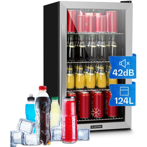 Klarstein Réfrigérateur de 74L, Petit Frigo, Mini Bar, LCD, 5-18°C,  Minibar, Mini Frigo Étagères Amovibles, Blanc
