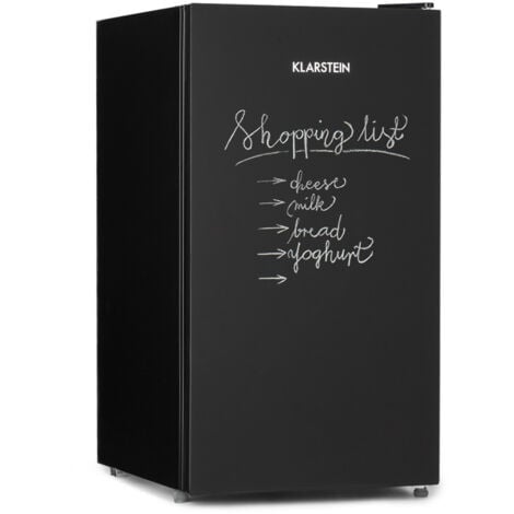 Klarstein Miro - Réfrigérateur 91 L , Porte au design ZestfulART , 7 niveaux de température , 42dB , noir