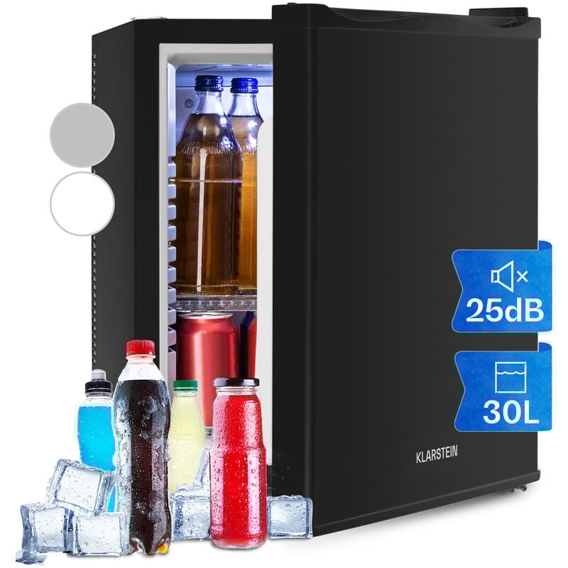 Klarstein - Mini Frigo de Chambre de 30L pour Snacks et Boissons, Petit Frigo Top Silencieux, Mini Bar, Petit Réfrigérateur Camping, Mini Frigo