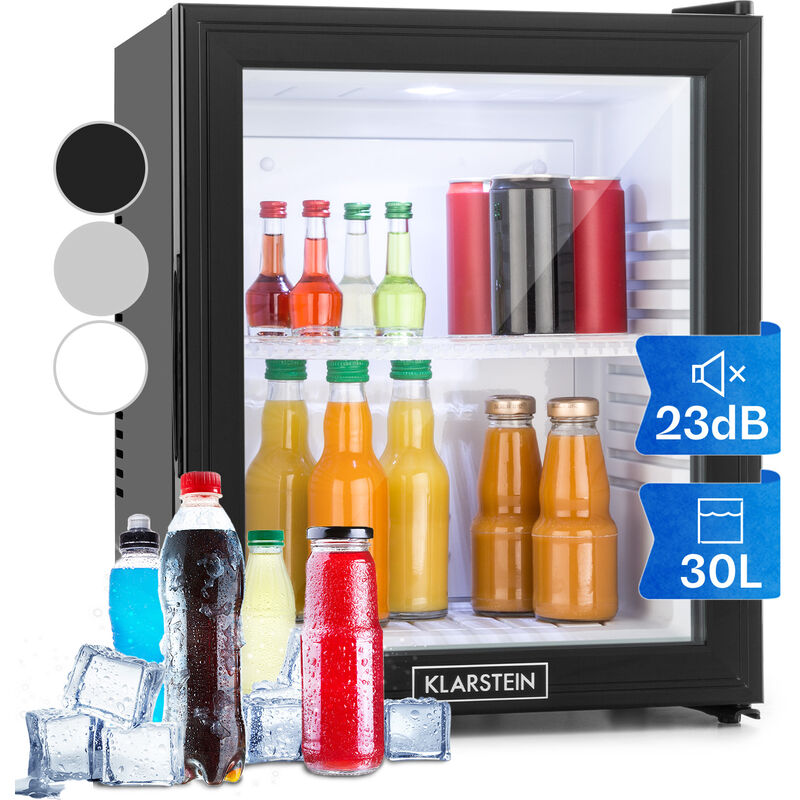 Klarstein - Mini Frigo de Chambre de 32L pour Snacks et Boissons, Petit Frigo Top Silencieux, Mini Bar, Petit Réfrigérateur Camping, Mini Frigo