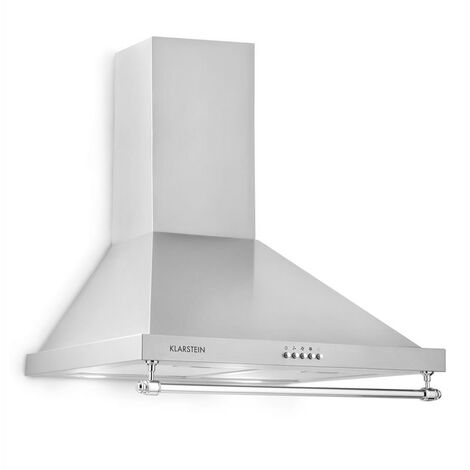 Klarstein Montblanc 60 - Cappa aspirante, 610 m³/h, 165 W, 2 x 1,5 W, LED, barra per utensili