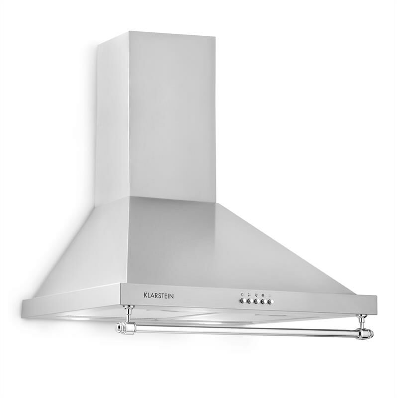 

Klarstein - Montblanc campana extractora 610m³/h 165W 2 x1,5LED barandilla gris plata