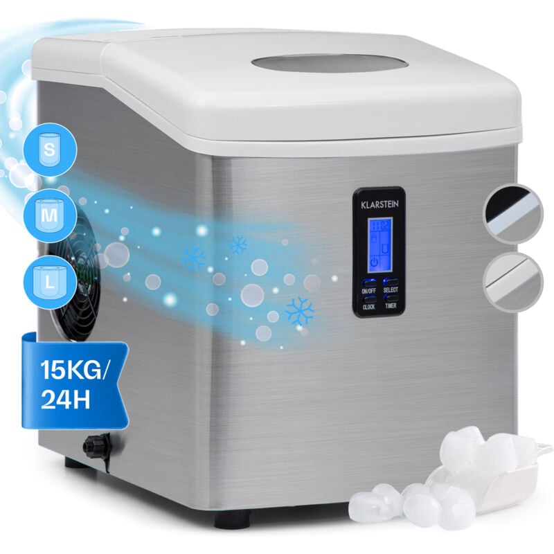 Klarstein - Mr. Silver-Frost Machine à glacons 150W acier 15kg