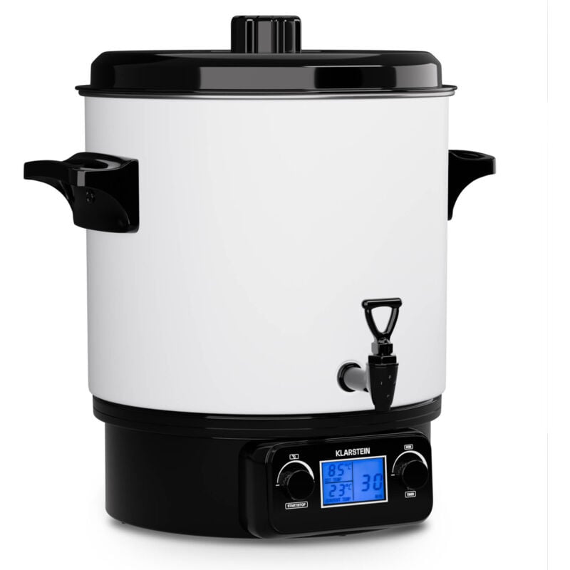 Klarstein mug maker with tap, 27L digital mug maker, 1800W stainless steel mug maker, mug maker for mulled wine & food, hot water kettle, tea maker &