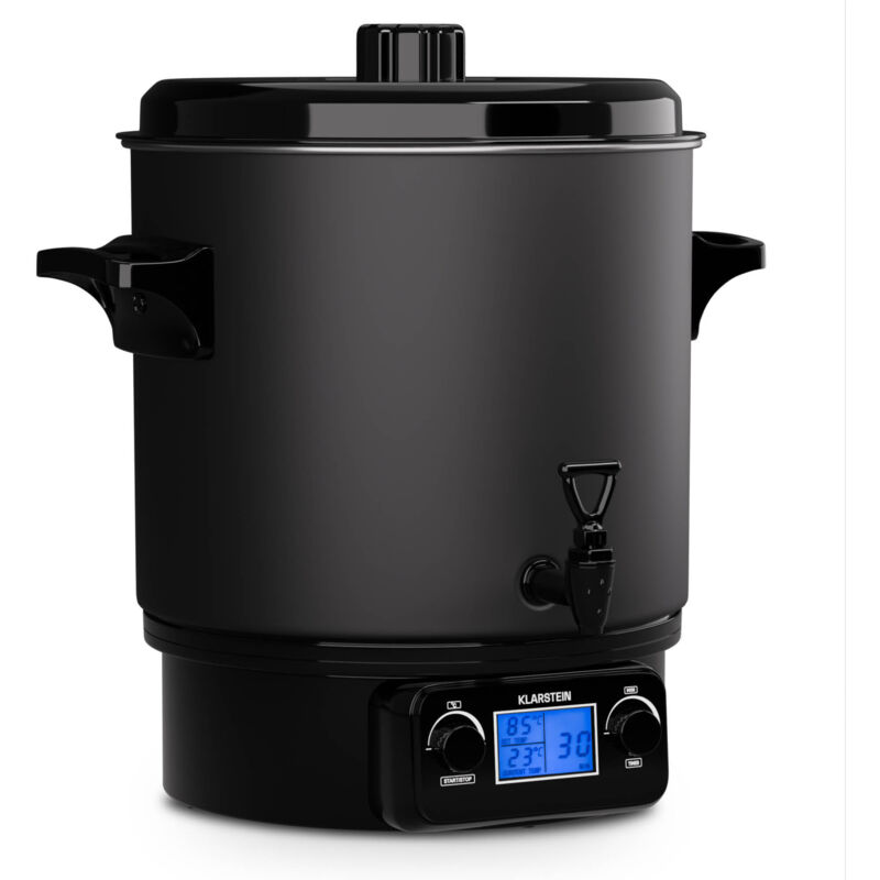 Klarstein mug maker with tap, 27L digital mug maker, 2000W stainless steel mug maker, mug maker for mulled wine & food, hot water kettle, tea maker &