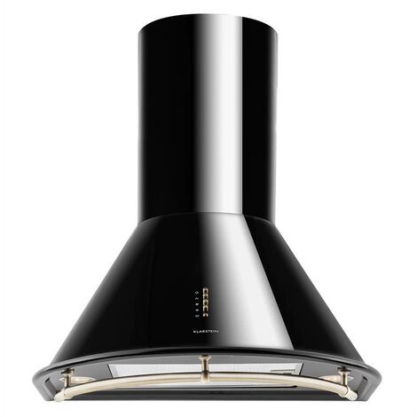 Klarstein Noir Prima Hotte aspirante rétro acier 60cm 430m³