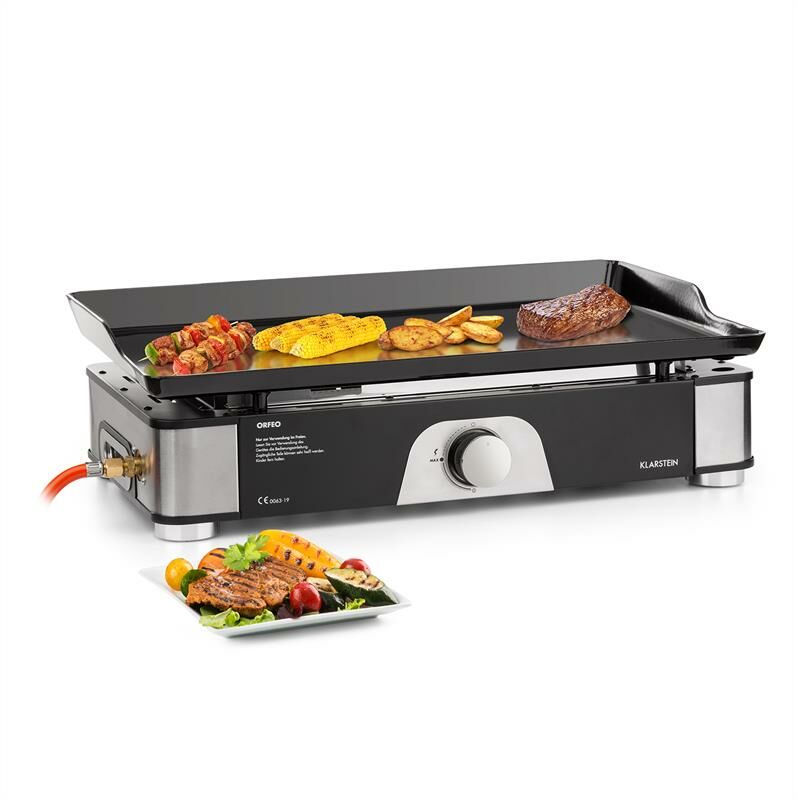 

Klarstein - Orfeo plancha a gas 3,5 kW 350 °C Concepto InstantReady Negro