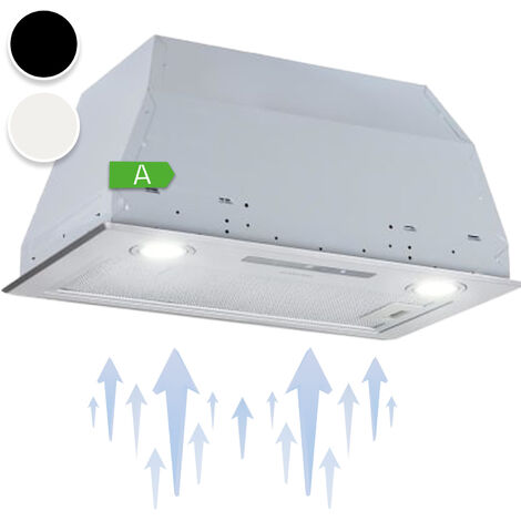 Klarstein Paolo - Cappa aspirante da incasso, 52,5 cm, classe energetica: A, 593 m³/h, LED Touch