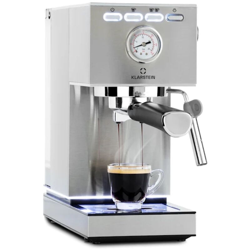 Klarstein - Pausa Machine à espresso, machine à porte-filtre de 1350 watts, machine à café, avec 9 bars de pression, machine à café à porte-filtre