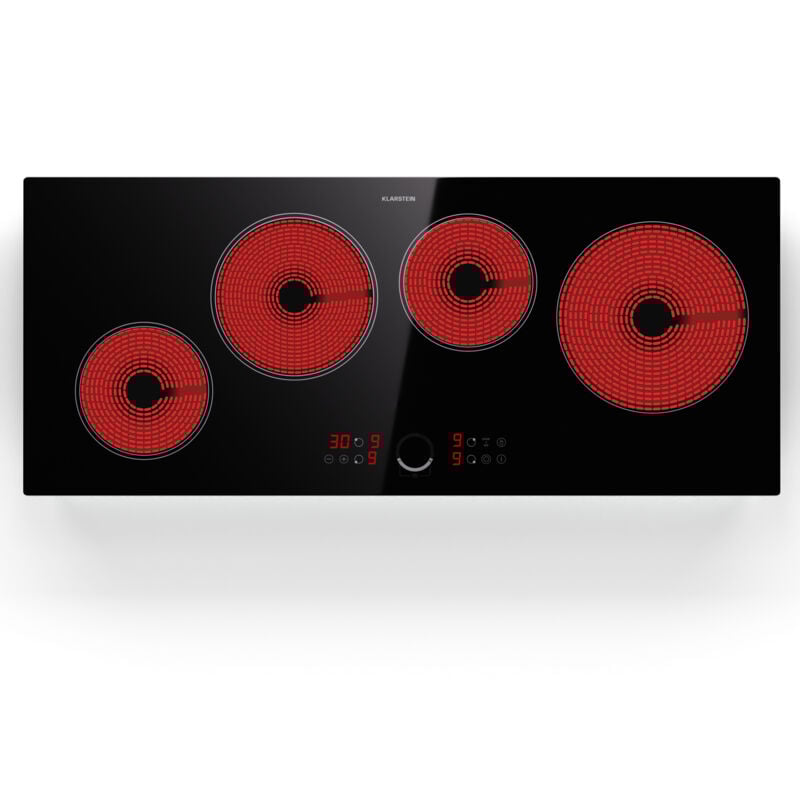 Klarstein - Plaque Induction 6500W Plaque de Cuisson Electrique à Induction Plaque Induction Encastrées 4 feux Tables de Cuisson Plaques chauffantes